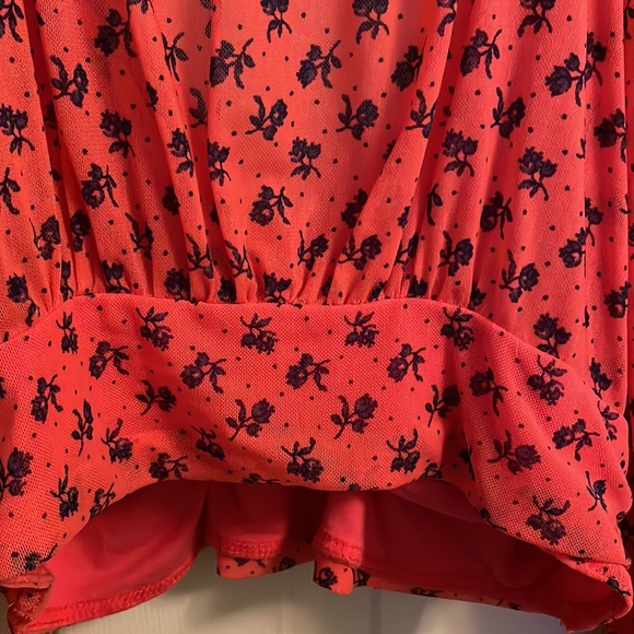 Free People Sheer Floral Crossover Top - Picture 6 of 6